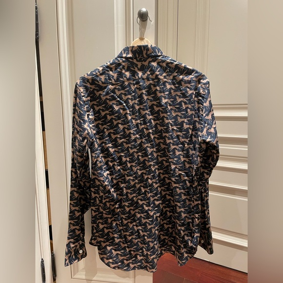 Billy Reid Fox Printed Button Down Shirt - Picture 2 of 2